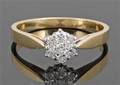 Ring in 18k set with brilliant cut diamond 0.35 ct