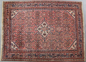 Handknuten orientalisk matta Hamadan, Iran 205 x 155 cm.