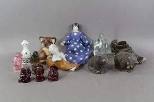 Diverse figuriner i glas och porslin bla Nittsjö