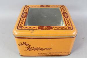 Plåtburk med glaslock Håbes konfektyrer