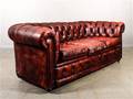 Chesterfield soffa, 3 sits i läder