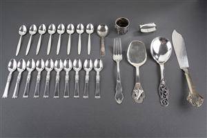 Tias Eckhoff for Georg Jensen m.fl. Bestikdele m.v. Sølv 25