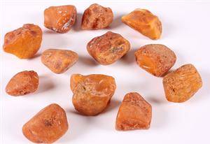 Danske ravklumper. Ca. 310 gram - Upoleret 12. 