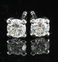 Earrings in 14k set with brillant cut diamonds 0.50 ct