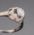 Solitaire ring af 18 kt guld, ca. 0.45 ct  Denne vare er sat til omsalg under nyt varenummer 5121568