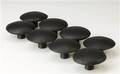 Otte store knager med sort læder 9,5 cm., model DOT i gaveæske 8 