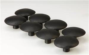 Otte store knager med sort læder 9,5 cm., model DOT i gaveæske 8 