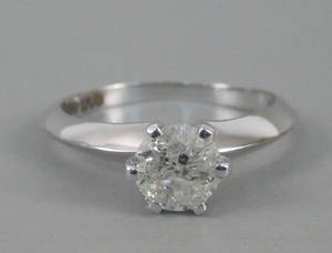 Solitairering. Ca. 1.00 ct