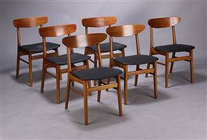 Farstrup møbelfabrik. Spisestole, nybetrukket 6