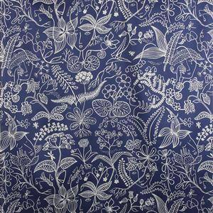 Tyg, Stig Lindberg, Grazia Grande, blå, satin, 5 m