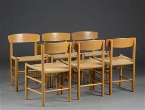 Børge Mogensen. Seks shakerstole af egetræ 6