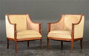 Par bergerer af mahogni, Regency-stil, ca. 1900-tallet 2