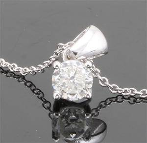 Pendant in 14k set with brilliant cut diamond 0.50 ct