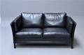 Mogens Hansen. 2-per. sofa i læder