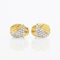 Clips 1 par guld diamanter