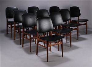 Dansk møbelproducent. Spisestole, teaktræ 10