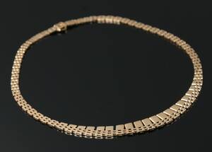 Murstenshalskæde af guld 14K