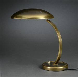 Christian Dell. Kaiser bordlampe, model 6751, messing  