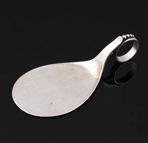 Grann  Laglye. Art deco serveringsspade af sølv, anno 1933