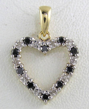 Hjerte vedhæng ca. 0.30 ct.