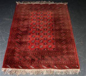 Afghansk tæppe, uld på uld, 196 x 148 cm.