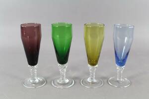 Färgade glas Murano 4 st