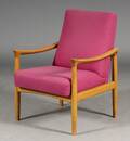 Fritz Hansen. Lænestol, egetræ, 1960erne