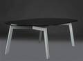 Hannes Wettstein for Desalto, konferencebord med sort glasplade, model Link