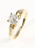 Ring, 14 kt guld, brillanter