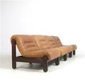 Sofaelemente  Lounge Sessel der 1970er Jahre in Leder in Holz 4