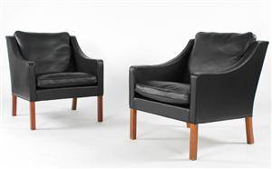 Børge Mogensen. Par lænestole model 2207. 2