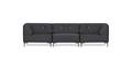 Morten Voss. THE SOFA FIFTYONE. Modulsofa med udskiftelige knapper. Antracit grå med Sky Blu knapper.  