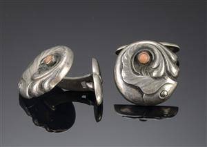 Par manchetknapper af sølv Georg Jensen