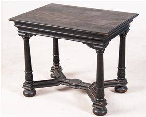 Stollentisch, dunkel gebeizt