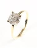 Ring, 14 kt guld, brillant