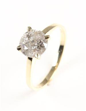Ring, 14 kt guld, brillant