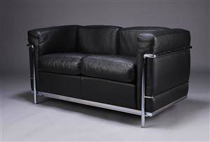 Le Corbusier. LC2 Fritstående to-pers. sofa