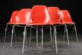 Charles Eames. Seks skalstole, glasfiber, model DSS 6