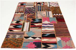 Matta, Kelim patchwork 206 x 140 cm