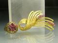 Konvolut Goldschmuck - Brosche, Ring  2 