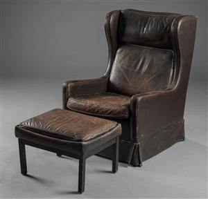 Lænestol samt skammel 2