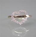 Diamant hjertering, ca. 0.40 ct.
