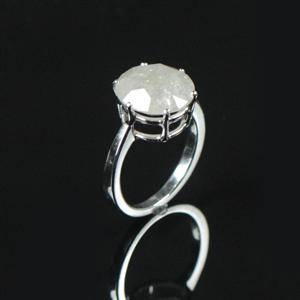 Solitaire ring i 14 kt. rhodineret guld med 8.43 ct. brillant