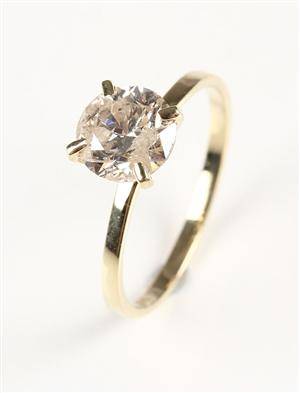 Ring, 14 kt guld, brillant