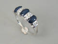 Safir- og diamantring