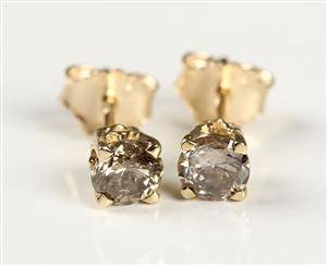 Ørestikkere, 14 kt guld, brillanter 