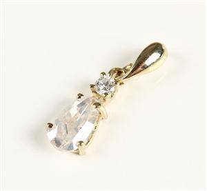 Brillantvedhæng af guld, ca. 0.70 ct