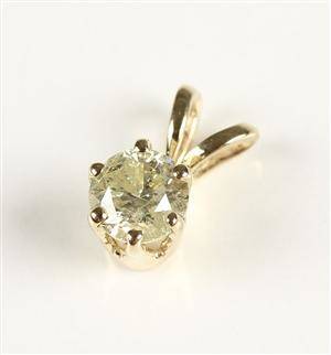 Brillantvedhæng af guld, ca. 0.33 ct