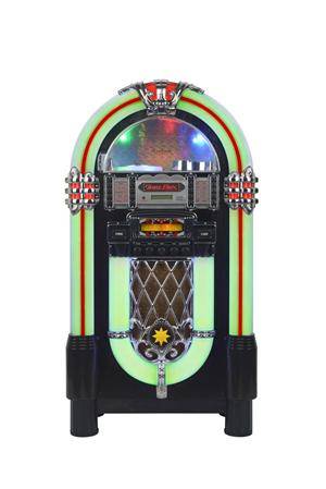 Jukeboks 105 cm høj i trækabinet med Bluetooth.