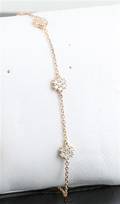 Bracelet in 14k set with brilliant cut diamonds 0.42 ct